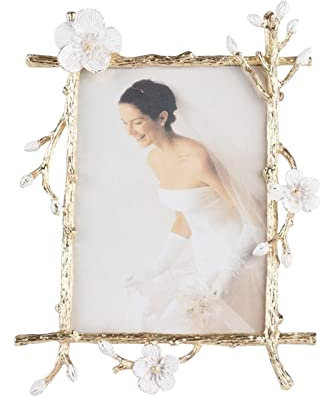 HLHLOP777 Bilderrahmen Familie einzigartige kreative Bilderrahmen Retro Gold moderne Home Office Schlafzimmer kreative Metall Fotorahmen Ornamente Tischbilderrahmen(7 inch)
