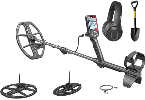Nokta Triple Score PRO - Komplettset mit 2 Suchspule und Bluetooth Kopfhörer- Profi Metalldetektor – Vollständig wasserdicht, wiederaufladbar, Multi-Frequenz, einfach zu bedienende, Metallsuchgerät