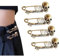 yovont Mystische Totenkopf-Brosche im Gothic-Stil, Vintage-Totenkopf-Brosche, Punk-Kreativ-Kragennadel, Gothic-Totenkopf-Anstecker, für Kleidung, Taschen und Hüte (Gold)