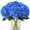 JUSTOYOU Hydrangea Flowers Artificial,3 PCS Single Long Stem Realistic Hydrangea Flowers, 19.6Inch Large Real Touch Fake Hydrangea Flower Bouquets for Wedding Home Party(Deep Blue Hydrangea Flowers)