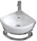 JOSIAHCQ Mueble Baño con Lavabo Conjunto Muebles de Baño Suspendido Lavabo Pequeño Lavabo de Esquina for Baño con Grifo para Espacios Pequeños(26cm/10.23in)
