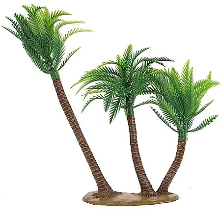 Warmhm Décoration Palmier Artificiel pour Aquarium Et Maison Accessoire De Jardin Miniature Vert pour Terrariums Et Décorations De