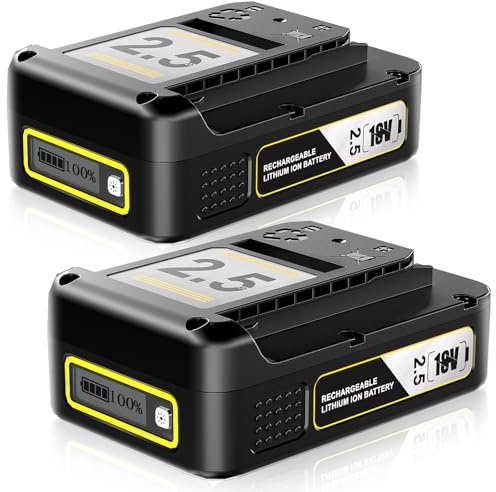 2PACK 18V 2.5Ah Ersatzakku Kompatibel mit 18V Battery Power Werkzeugen