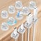 12 Stück [360°Drehbar] Magnetischer Kabelhalter Kabelmanagement Kabelclips, Nearockle Verbesserter Starker Magnetischer Selbstklebender Kabel Organizer für Schreibtisch, Nachttisch (Transparent)