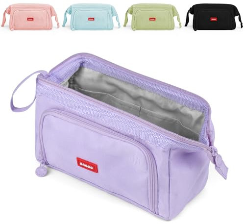 Mamowla Federmäppchen Groß Junge, Super terbar Mäppchen Mädchen Teenager mit Kapazität Für Kinder Studenten Erwachsene Federtasche,Violett