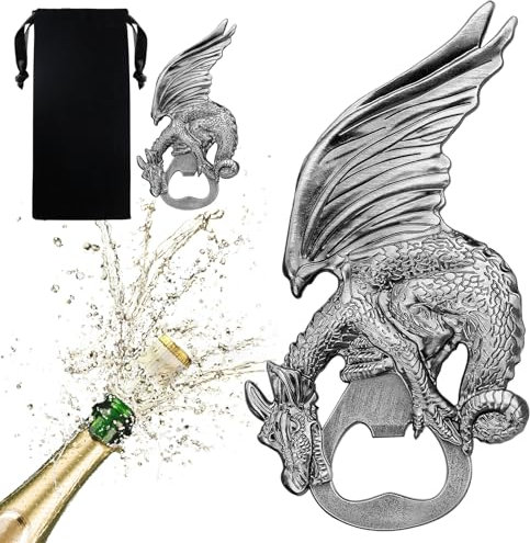 LULLEA Dragon Beer Bottle Opener, Novelty Dragon Gifts, Father’s Day Birthday Christmas Gifts for Men Woman Dragon Fans
