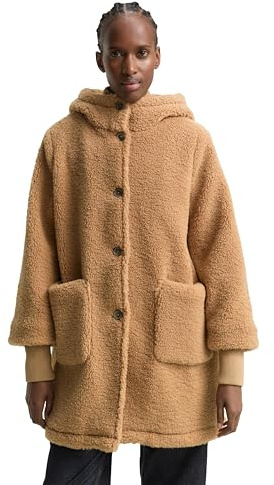 TOM TAILOR Denim Damen Mantel aus Teddyfell