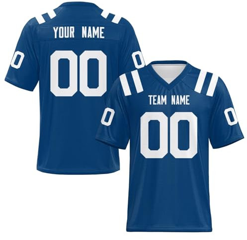 Yunshenla Personalisiert American Football Kostüm Oversize Rugby Trikot Herren Damen Kinder Jugend Custom Jersey Personalized Name Und Number Kindertrikots, Personalisierbar Oder Blanko(#20)