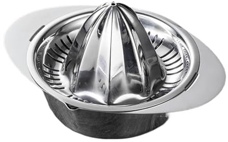 Manuale Juicer, Stainless Steel Fruit Press, Multifunctional Handheld Squeezer, Leak-Proof Large-Capacity Design, Heavy-Duty Citrus Extractor for Lemon, Arancione, Lime