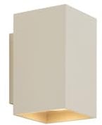 Qazqa - Moderne Wandleuchte Beige GU10 50 mm quadratisch 2-flammig - Sandy I Wohnzimmer I Schlafzimmer - Aluminium Rechteckig - LED geeignet GU10