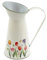 Jarra de zinc de estilo vintage Shabby Chic, diseño de jardín tulip, multicolor, 26,5 cm