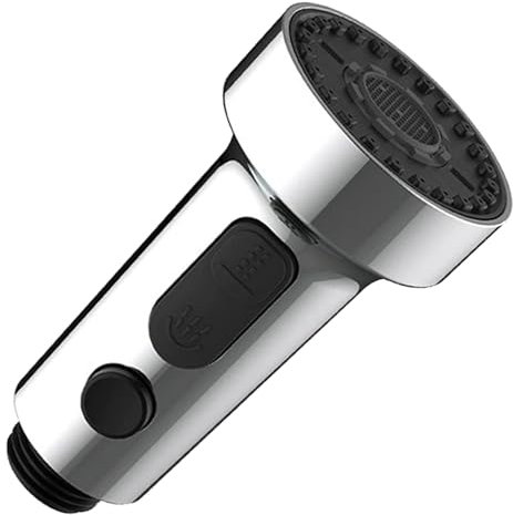 3 Funzioni Rubinetto Doccetta Cucina Estraibile Ricambi, Ricambio Soffione Spruzzatore per Lavello Rubinetto Cucina, Testina di Ricambio per Doccetta, Compatibile con G1/2 Rubinetto Ugello Rimovibile