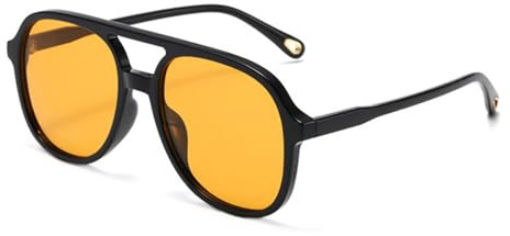 ASYHV Retro Rund Sport-Sonnenbrille Damen Herren Doppelsteg Design | Perfekt für Outdoor & Mode, UV Schutz