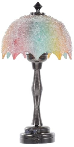 minkissy Mini Lampe De Table pour Maison De Poupée Lampe Miniature Réaliste pour Décoration Intérieure Modèle Vintage pour Micro Paysage Accessoire pour Maison Miniature