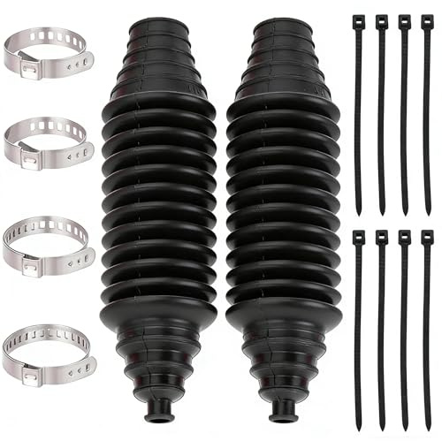 Inner Tie Rod Boot Kit, Silicone Steering Rack Boot Tool Universal Adjustable Car Tie Rod Boot with Bellow Cable Ties and Clamp