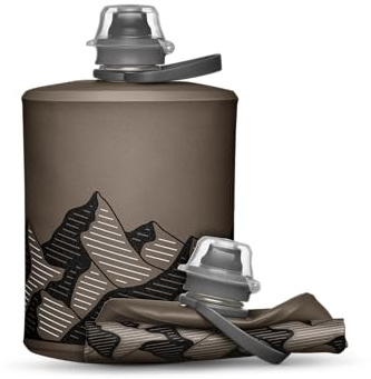 HydraPak Stow 500 ml Faltbare Trinkflasche, BPA-frei, Mammoth Grau