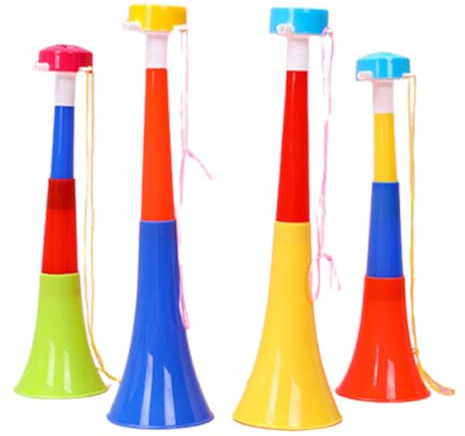 CATZUM 4 PCS Vuvuzela Tromba, Suono Potente per Tifosi, Trombe da Stadio per Eventi Sportivi, Tornei di Calcio, Basket, Perfette per Creare Atmosfera e Divertimento