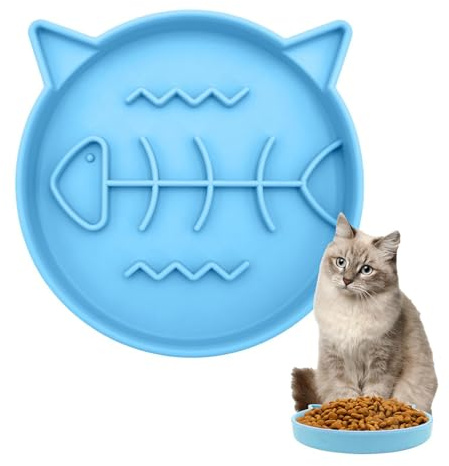 Chat Gamelle Anti-glouton pour Chat Distributeur interactif antidérapant en