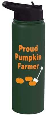Proud Pumpkin Farmer Fall Pumpkin Grower Halloween Stainless Steel Insulated Water Bottle