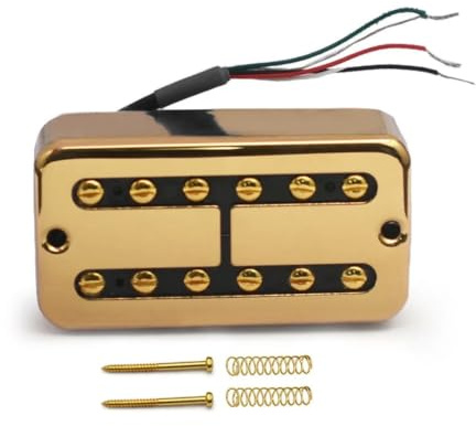 Alnico 5 Magnet Copper Big R 6-String Guitar Pickup TV Jones Style 4-Wire Output Coil Split Guitar Ac | Gold52mm