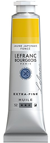 Lefranc Bourgeois Extra-Fine Oil Paint, Artists Quality, Japanese Yellow Deep, 40ml Tube