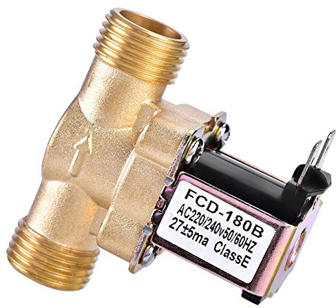 1/2 AC 220V Normally Closed One-waySolenoid Valve Brass Electric Solenoid Magnetic Valve for Water Control Chemical Liquid Industry Pumps