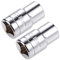 sourcing map 1/2 Pouce Embout Universel Cannelé Prise Profond 12 Pointe Cr-V Acier 2 Pcs E13