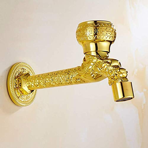 Robinet de lavabo ancien en laiton antique avec mitigeur mural en laiton sculpté pour robinet de salle de bains Robinet de lavabo pour salle de bains