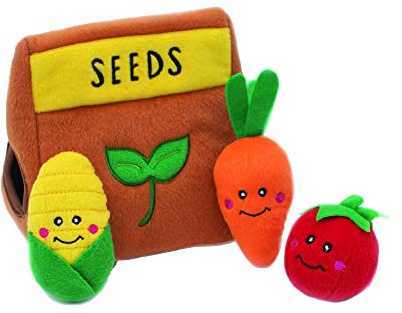 ZippyPaws Zippy Burrow - Seed Packet – No-Stuffing Squeaky Dog Toy