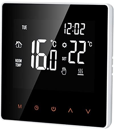 Matybobe Termostato Digital 16A Controlador de Temperatura Digital Semana Termostato de calefacción por Suelo Radiante eléctrico programable para el hogar Escuela Oficina Hotel Blanco