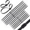 SUPERFINDINGS 20 Stück 2 Stil Kabelbinder Kabel Einweg Hochleistungs Kabelbinder Kunststoff Kabelbinder Doppelte Polizei Verschlussmanschetten Flex Krawatte Schwarze Krawatten Fesseln Kabelbinder