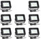 Izrielar Projecteur LED 1700LM 10 pièces 20W, étanche IP66 6000K blanc froid, éclairage extérieur 120 degrés, projecteur extérieur LED pour jardin, cour, place, usine