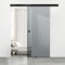 BOSS Black Puerta corredera del vidrio 80x215 cm (60/80/90 cm) Vidrio Gris de 8 mm, kit completo de herrajes (80x215 cm)
