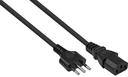 Kabelmeister Netzkabel Italien Netz-Stecker Typ I (CEI 23-16) an Kaltgeräte-Buchse C13, schwarz, 0,75mm², 1,8m