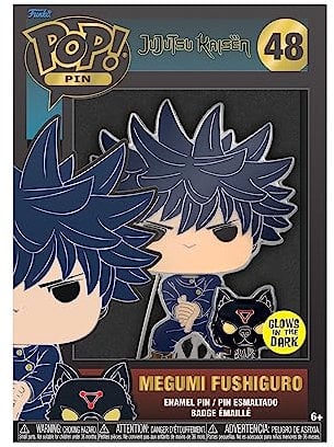 Funko Pop! Large Enamel Pin ANIME: Jujutsu Kaisen -Megumi Fushiguro Emaille-Nadeln - Niedliche Brosche Zum Sammeln - Für Rucksäcke & Taschen - Geschenkidee - Offizielle Handelswaren