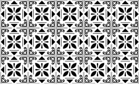 Ulticool – Sticker Wasserdicht Dekoration Aufkleber Fliesen - Blume Schwarz Weiß - 15x15 cm - 15 Stück Selbstklebende Fliesenaufkleber aus Folie - Aufkantung für die Wand Badezimmer - Küchenwand Küche
