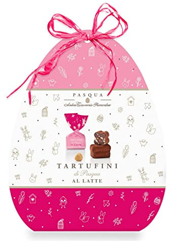 Tartufini al latte “Ostern Edition” | Milch- & extradunkle Schokolade | edle italienische Trüffel-Pralinen in der neuen Osterei-Geschenkverpackung | Antica Torroneria Piemontese | Ostern Geschenk