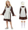 Aomig Victorian Maid Costume for Girls, Victorian Village Medieval Dress with Mop Cap & White Socks, Kids Victorian Poor Girl Outfit Fancy Dress Costumes for Halloween Cosplay, World Book Day