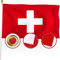 XIFAN Hochwertige Schweizer Flagge für den Außenbereich, 90 x 152 cm, doppelseitig, besticktes Kreuz, strapazierfähiges 210D-Nylon, Schweizer Nationalflaggen, langlebigste mit 4 Nähten, Messingösen