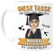Tassenliebling Master Tasse personalisiert - Beidseitiger Druck - Abschluss Geschenk - für die beste Absolventin - Bestandene Prüfung zum Studienabschluss, - Weiß