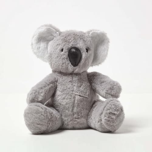 HOMESCAPES Cale Porte Koala Gris, Bloque Porte en Tissu, Décoration d’intérieur