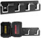 Upgrades 4 Slots Battery Holder Wall Mount fits for Latest Dewalt 18V/20V & Milwaukee 18V Drill,Enlarge Space Universal Fit Heavy-Duty Solid Steel M18 Tool Battery Storage Rack,Keep Tool in Organizer