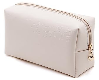 Narunii Trousses de Toilettes,Vanity et Trousses à Maquillage,Trousse de Toilette Voyage,Étanche Portable Trousse de Rangement Toilette Femme pour Anniversaire ou Noel(Blanc)
