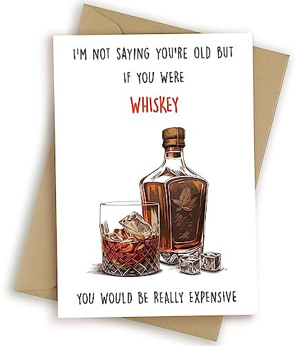 HEALSLA Lustige Whiskey-Geburtstagskarte für beste Freundin, 40. 50. Geburtstagskarte, humorvolle Witz-Geburtstagskarte für Freund, Freundin, I Am Not Saying You Are Old