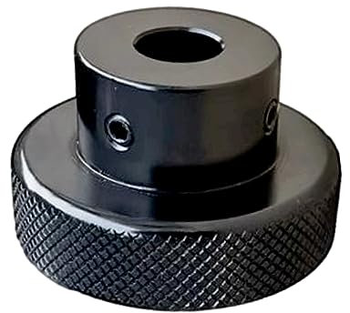 CHANCS Aluminiumlegierung Handrad gerändelt Einstellung schwarz Griff 50mm OD 16mm Bore Drehen Griffe für Mühle Bohrmaschine Kurbel Drehbank