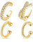 Besyvvin 4er Ohrklemme Ear Cuff Gold Fake Helix Clips Ring Chirurgenstahl Faux Ohrring Damen Mann Kein Piercing Ohr Schmuck