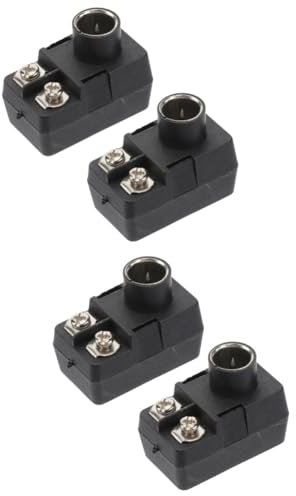 Gatuida 4 Stück Adapter Aufsteckbares F-typ-balun Gitarren-endpin-buchse Koax Kabel Stecker Schnellsteckverbindung Sicherheitsschlüsselbund Für Damen Weiblich Fernsehen Plastik Antenne