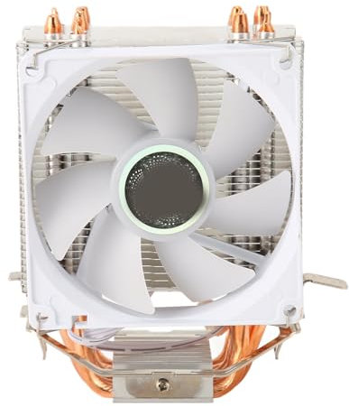Goshyda CPU-Kühler 6 Heatpipes CPU-Luftkühler, RGB-Licht-CPU-Lüfter mit Aluminium-Kühlkörper und Kupferkernsockel, 3-poliger 12V 48cfm 22dB CPU-Lüfter für Intel 775 1150 1151 1155, für