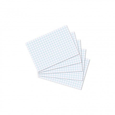 Papiertiger 100 Karteikarten (DIN A7, Weiß, Kariert, 1)