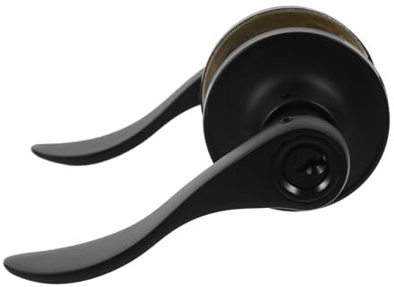 jojofuny Poignée De Porte Ronde Robuste Pour Bureau Chambre À Coucher Sécurité - Déformation Noire